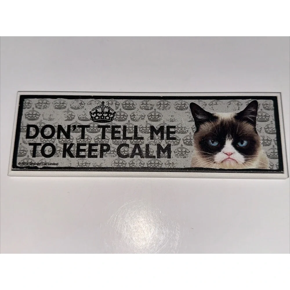 Ganz Grumpy Cat Dont Tell Me To Keep Calm Easel Wall Sign Meme Decor ER000016